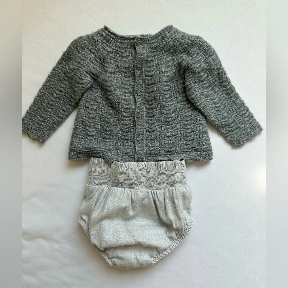 Carrera Gray Knitted Diaper Cover Accessories